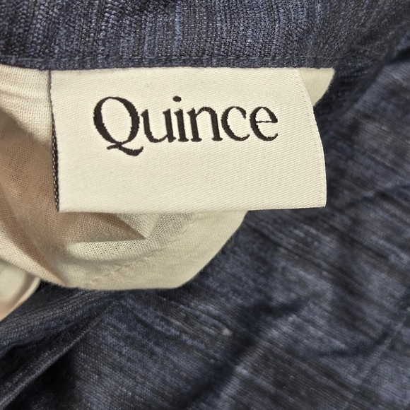 NWT QUINCE 48x96 Raw Silk Curtain Navy 2404 - Picture 11 of 13